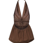 Top in popeline di cotone DT9261 CIOCCOLATA OTTOD'AME 