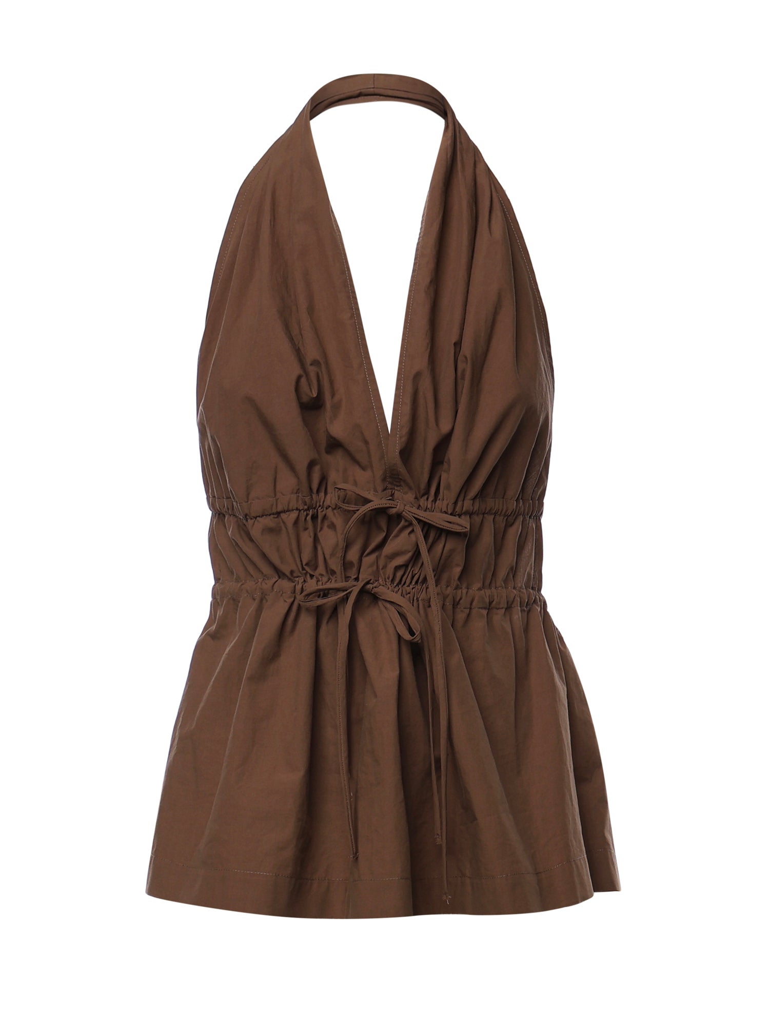 Top in popeline di cotone DT9261 CIOCCOLATA OTTOD'AME 