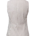 Gilet a righe in misto cotone DT9274 CIOCCOLATA OTTOD'AME 
