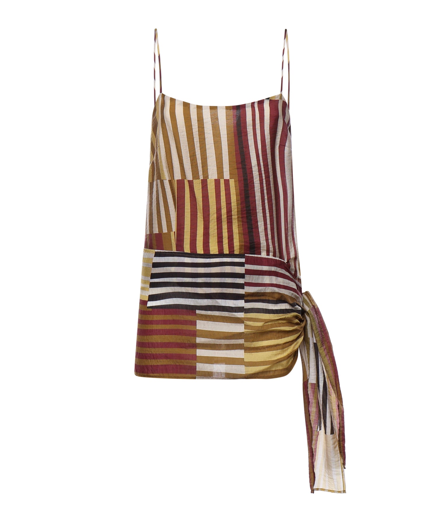 Top con stampa patchwork a righe DT9289 VAR.UNICA OTTOD'AME 