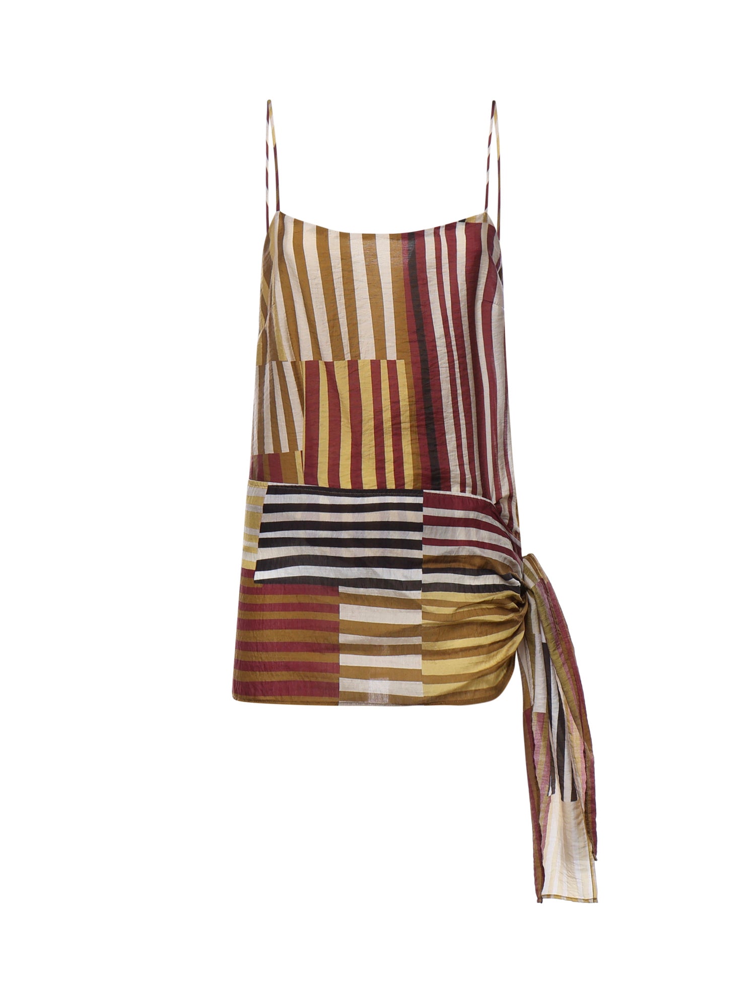 Top con stampa patchwork a righe DT9289 VAR.UNICA OTTOD'AME 