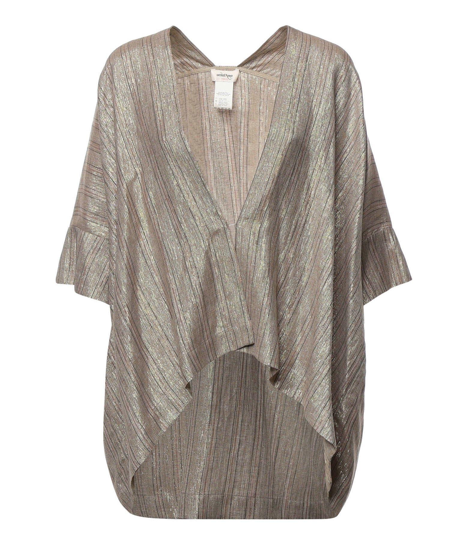 Kimono gessato in viscosa e lino TC5265 VAR.UNICA OTTOD'AME 
