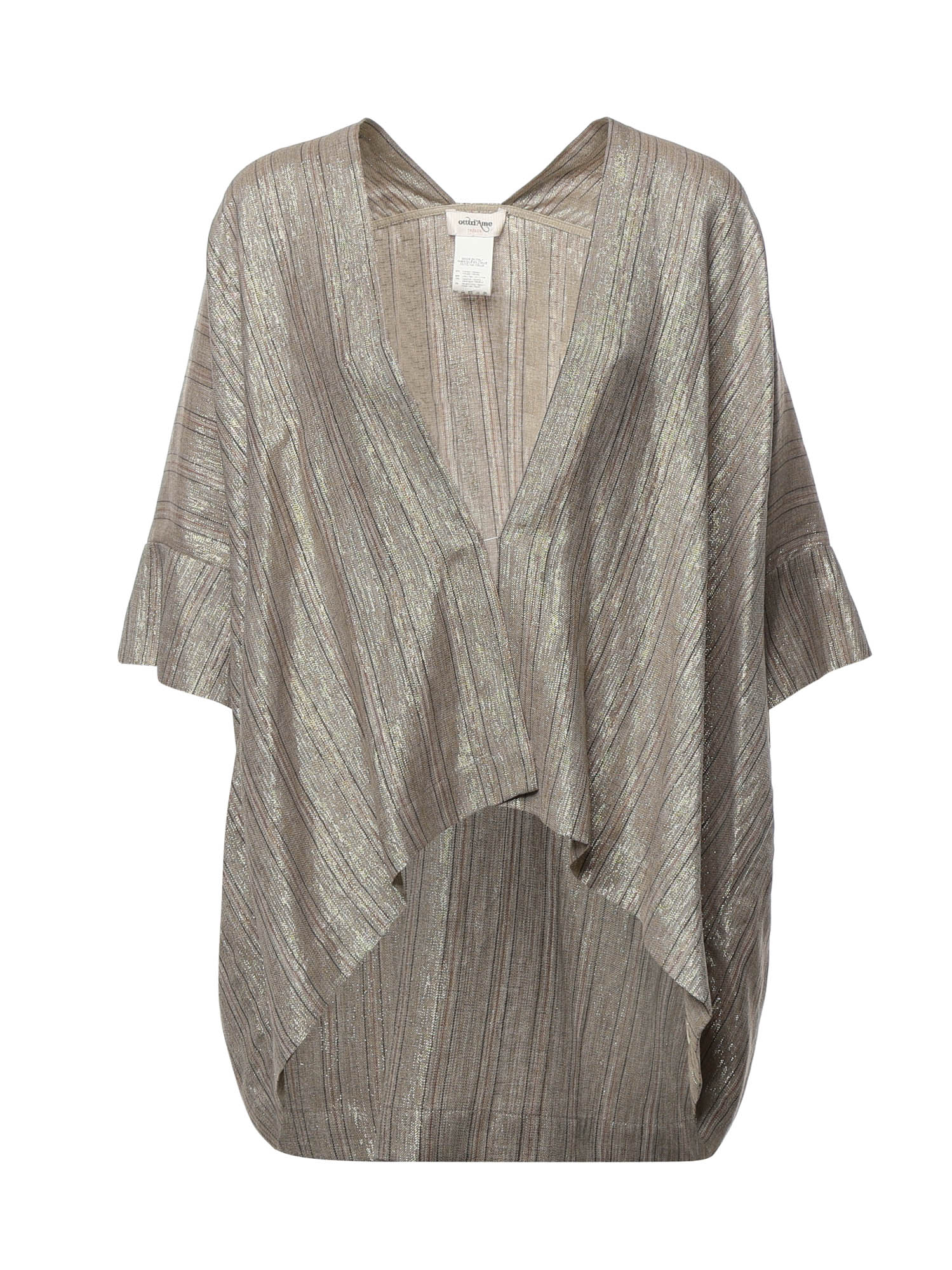 Kimono gessato in viscosa e lino TC5265 VAR.UNICA OTTOD'AME 