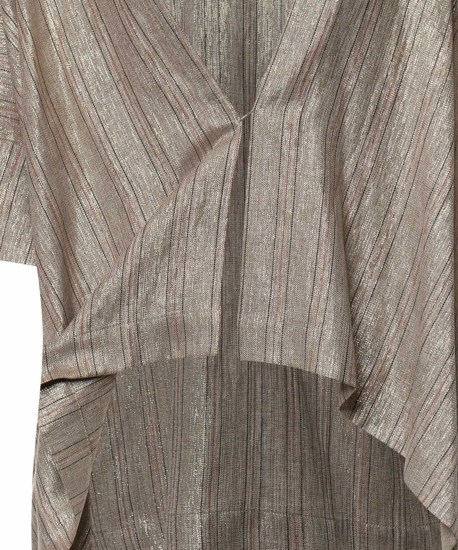 Kimono gessato in viscosa e lino TC5265 VAR.UNICA OTTOD'AME 