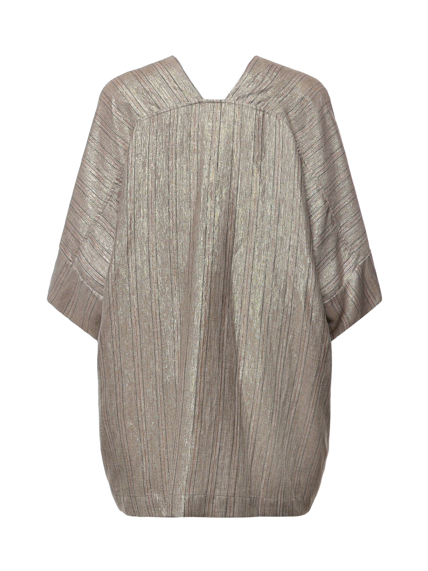 Kimono gessato in viscosa e lino TC5265 VAR.UNICA OTTOD'AME 