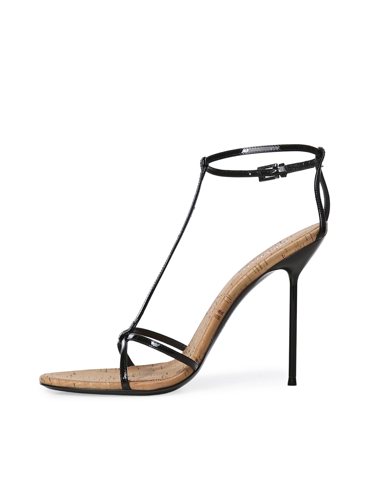 Sandali Lidia T-Strap in vernice e sughero PX1941 XVNCKBLACK-NATURALE PARIS TEXAS 