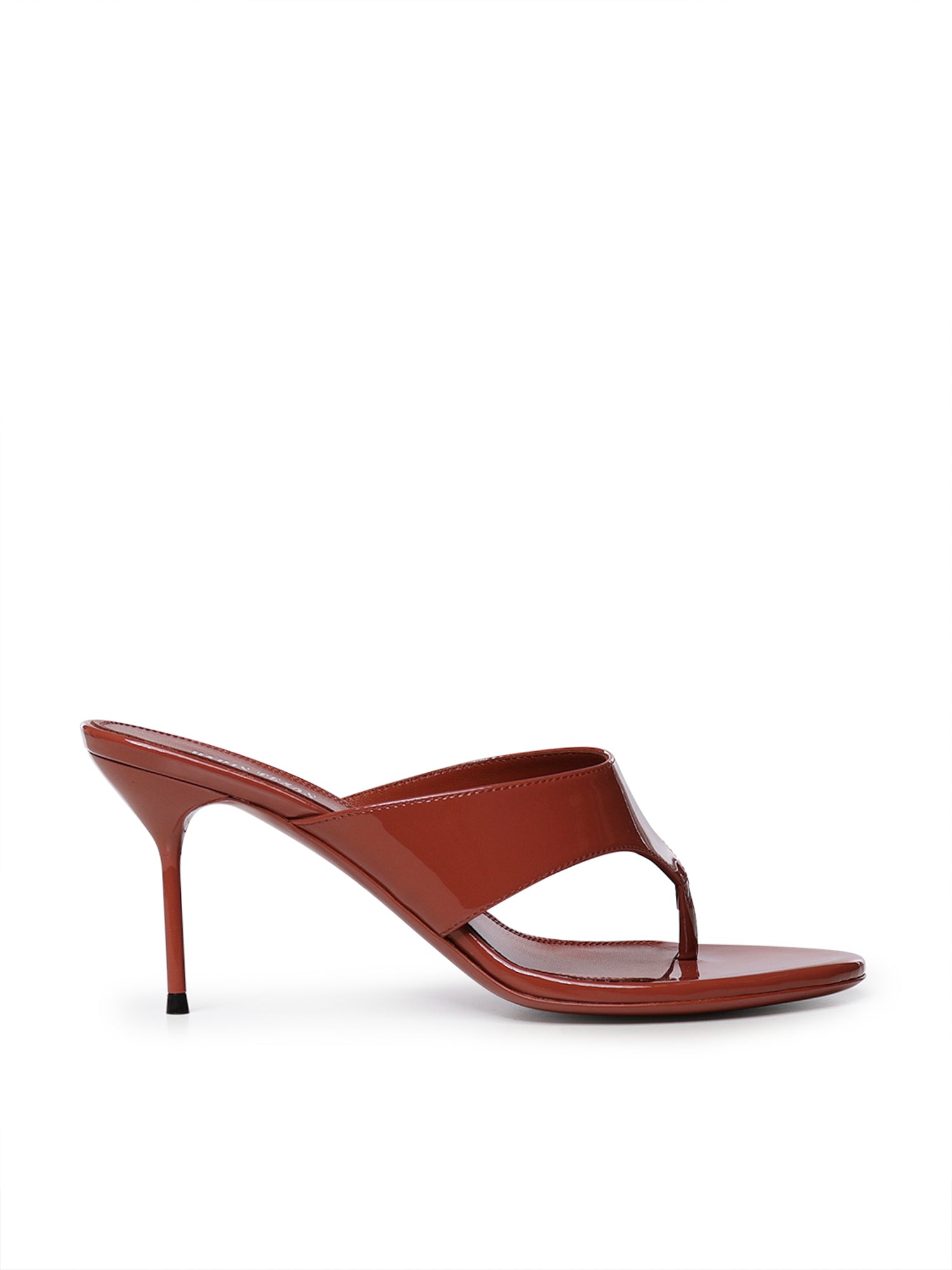 Mule infradito in pelle verniciata PX1951 XVN01PATENT BLACK PARIS TEXAS 