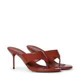 Mule infradito in pelle verniciata PX1951 XVN01PATENT BLACK PARIS TEXAS 