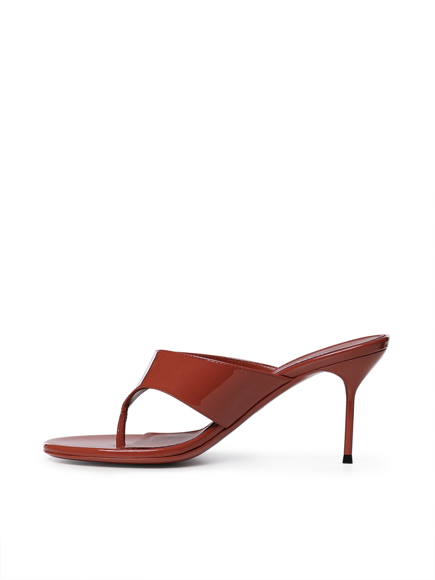 Mule infradito in pelle verniciata PX1951 XVN01PATENT BLACK PARIS TEXAS 