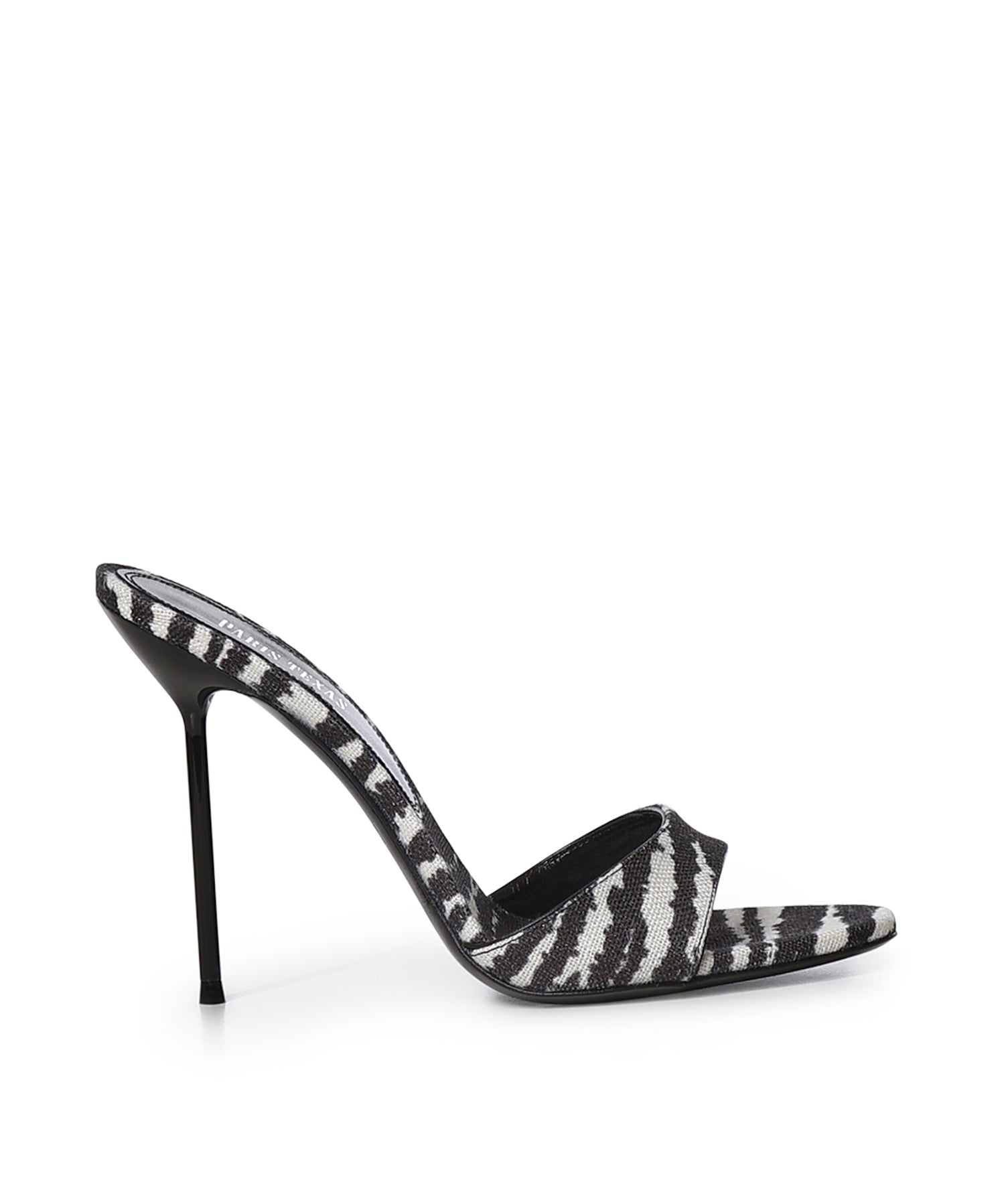 Mules Lidia con stampa zebrata PX836 XPTCVWHITE ZEBRA PARIS TEXAS 