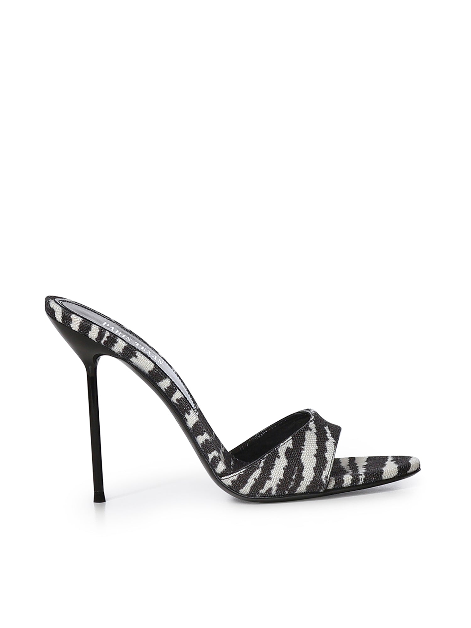 Mules Lidia con stampa zebrata PX836 XPTCVWHITE ZEBRA PARIS TEXAS 