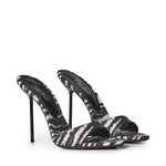 Mules Lidia con stampa zebrata PX836 XPTCVWHITE ZEBRA PARIS TEXAS 