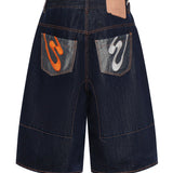 Short Positano in denim DFM03043DF201SILVE SILVE SILVE PDF CHANNEL 
