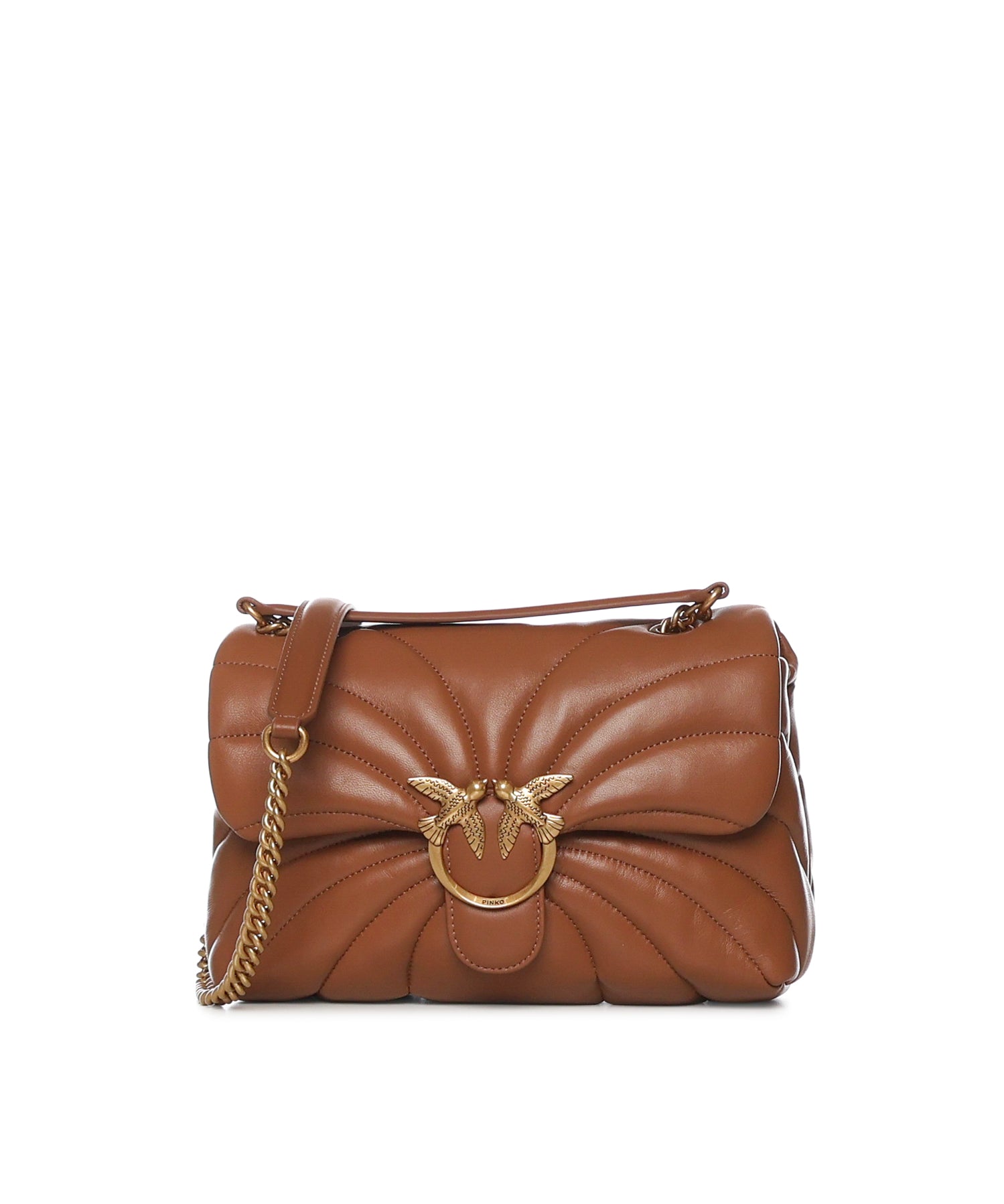 Borsa a tracolla grande Love Bag Puff trapunta farfalla 100038 A1EXL17Q PINKO 