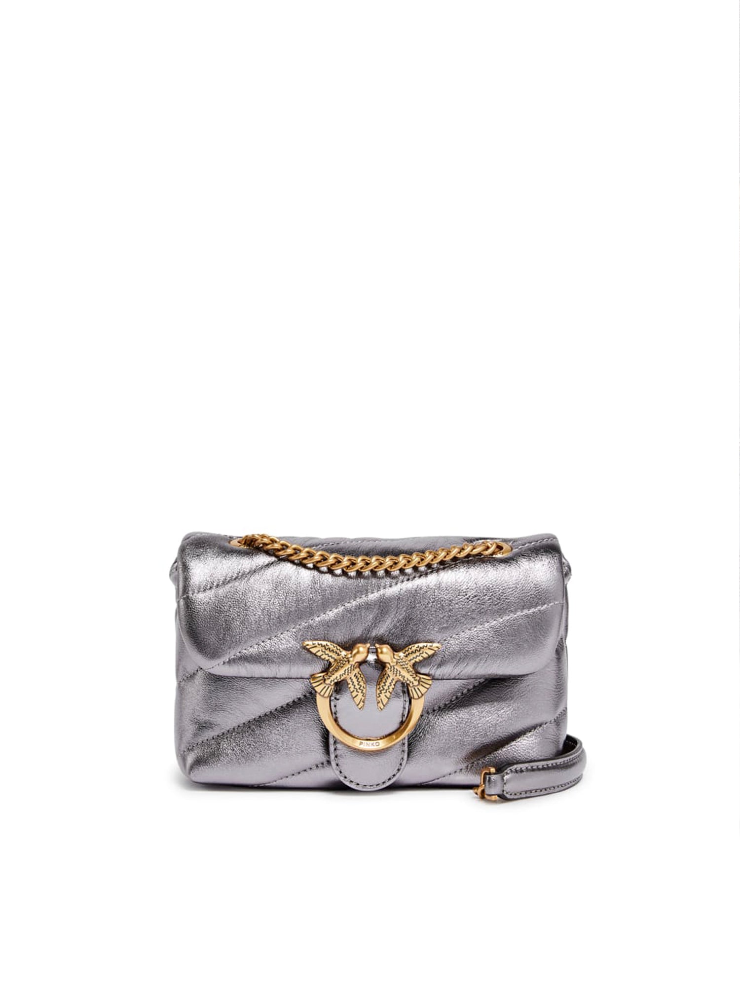 Borsa a tracolla Baby Love Bag Puff in nappa laminata 100040 A360IEHQ PINKO 