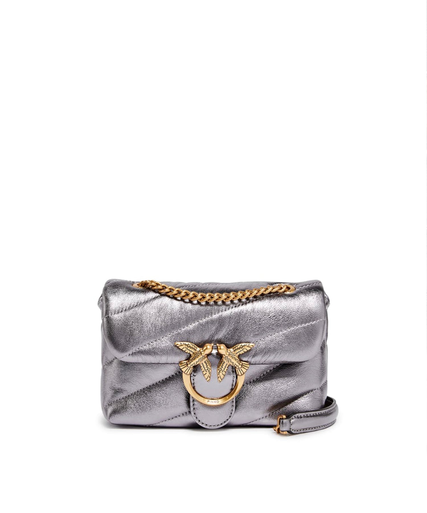 Borsa a tracolla Baby Love Bag Puff in nappa laminata 100040 A360IEHQ PINKO 