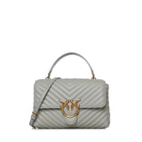 Borsa a mano media Love Bag Puff Chevron in nappa 100043 A0GKK32Q PINKO 