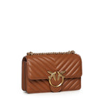 Borsa piccola a tracolla Love Bag One Chevron in pelle 100074 A0GKL17Q PINKO 