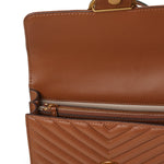 Borsa piccola a tracolla Love Bag One Chevron in pelle 100074 A0GKL17Q PINKO 