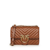Borsa piccola a tracolla Love Bag One Chevron in pelle 100074 A0GKL17Q PINKO 