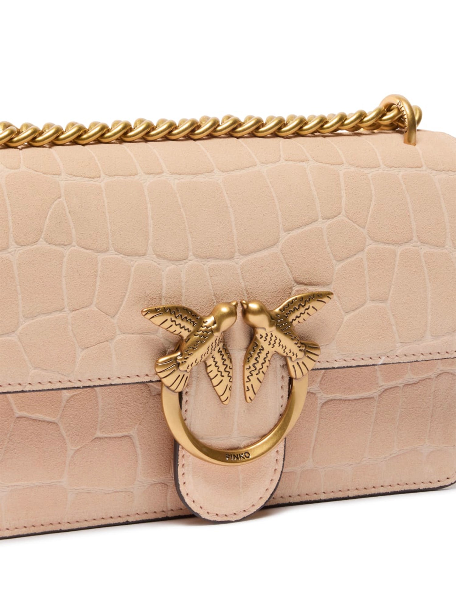 Borsa a tracolla Mini Love Bag One in pelle stampa coccodrillo 100074 A2YWA28Q PINKO 