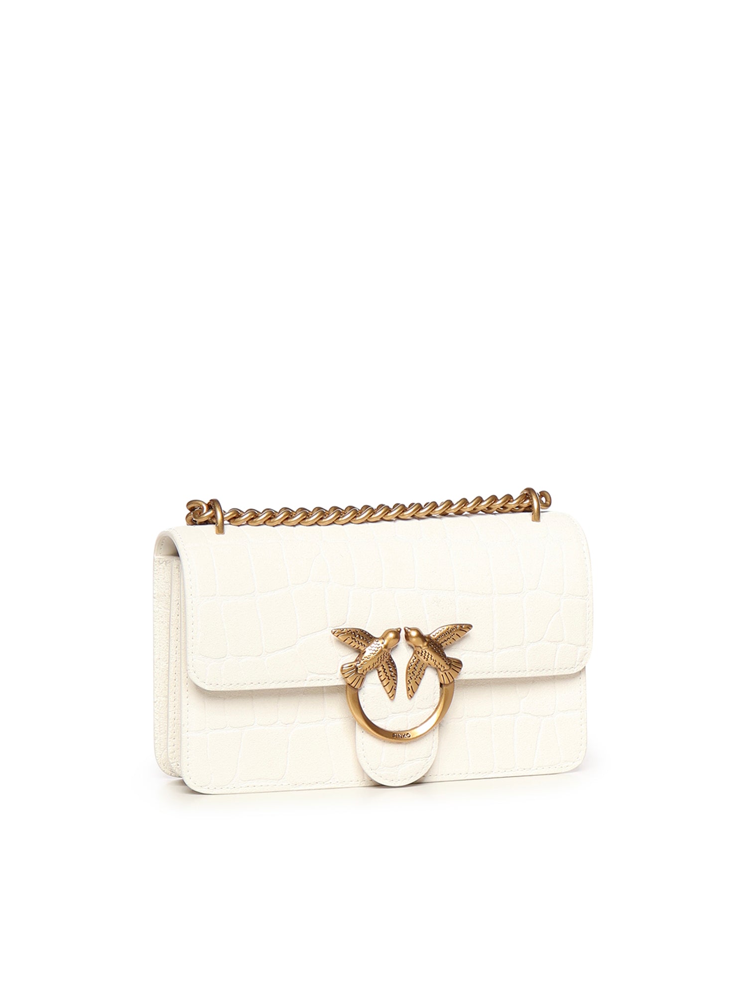 Borsa a tracolla Mini Love Bag One in pelle stampa coccodrillo 100074 A2YWZ15Q PINKO 