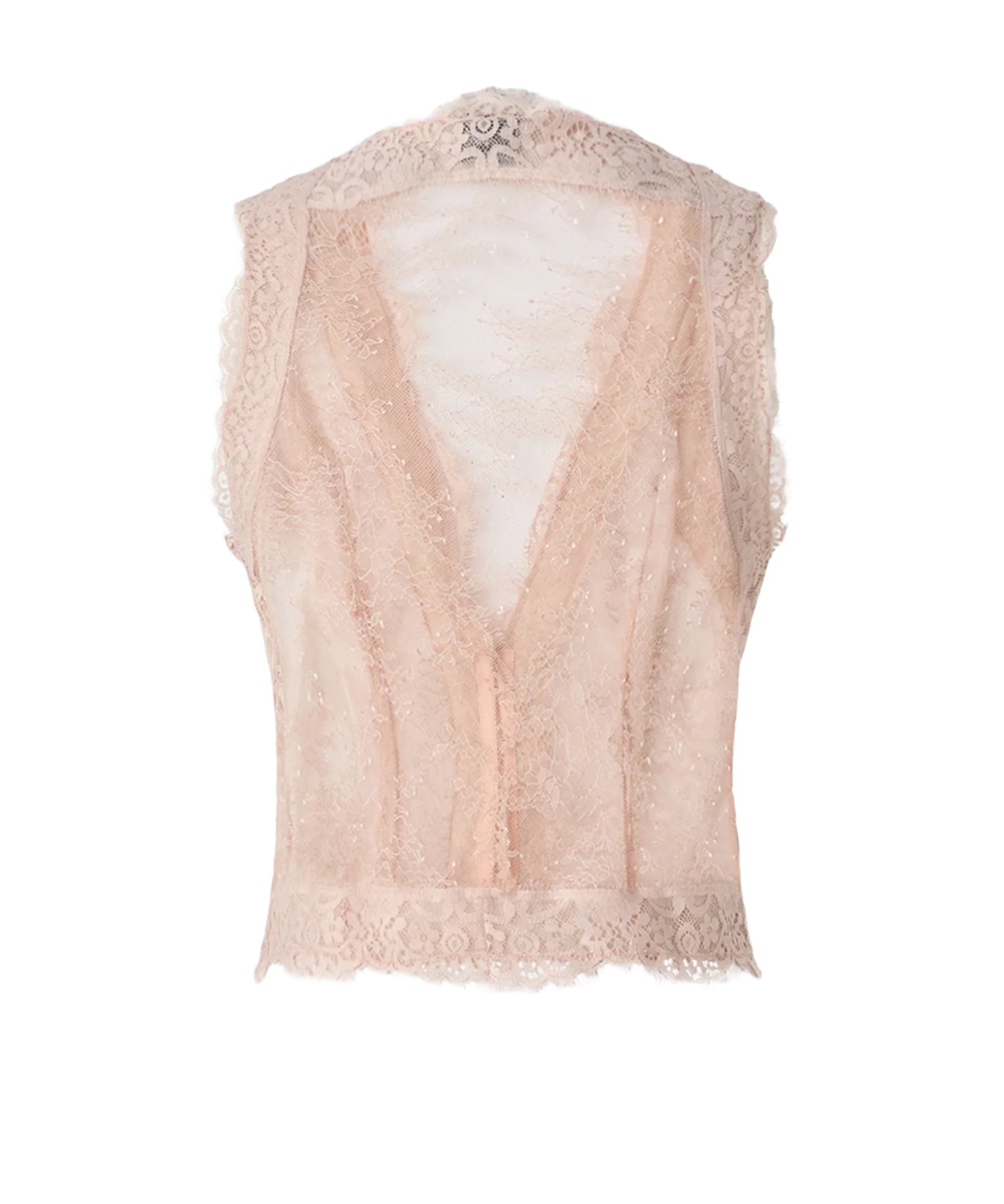 Gilet in pizzo valencienne 100236 A3PJQ35 PINKO 