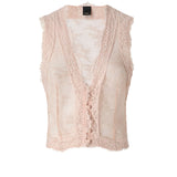 Gilet in pizzo valencienne 100236 A3PJQ35 PINKO 