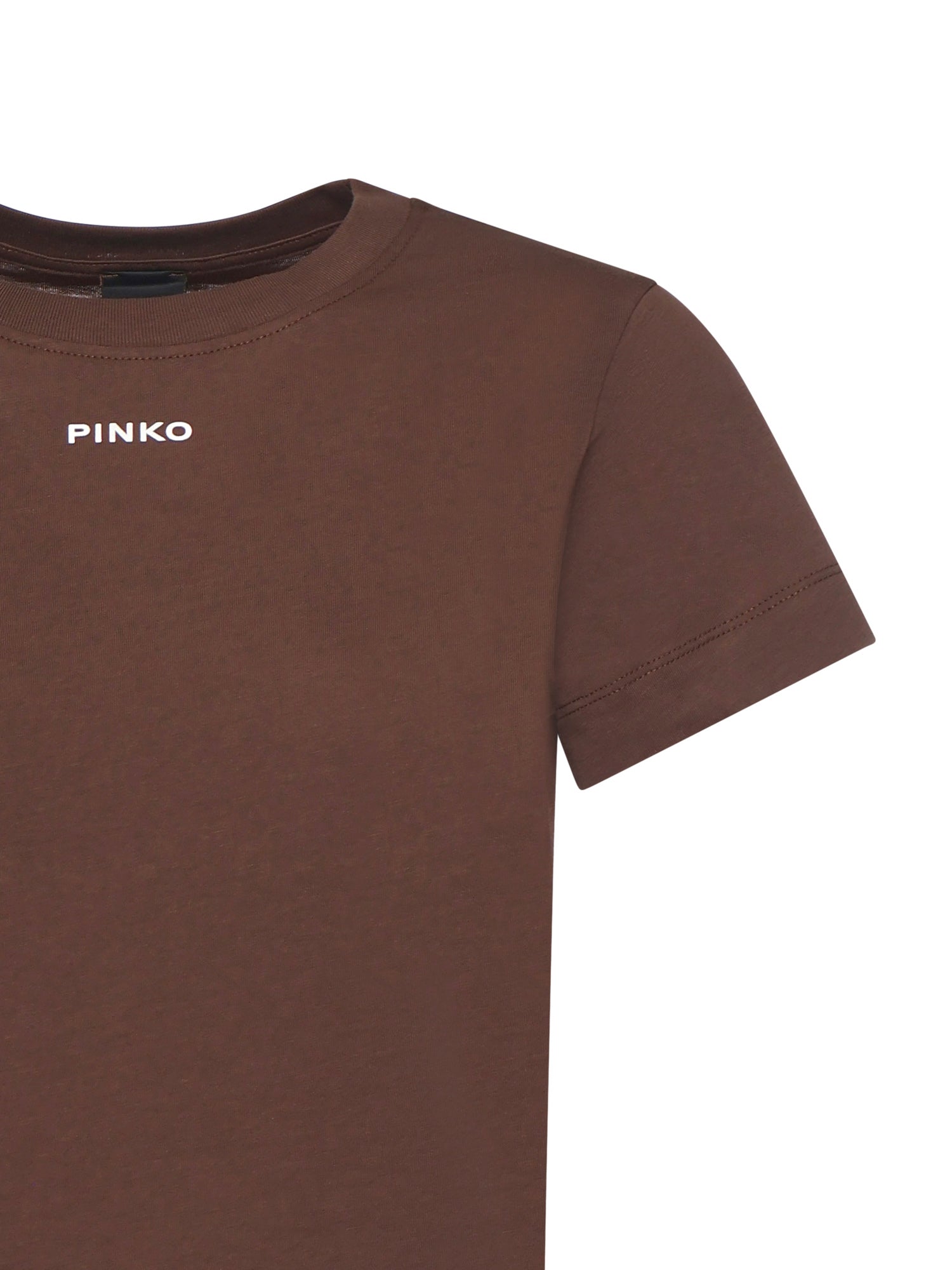 T-shirt con logo lettering 100373 A34FL78 PINKO 