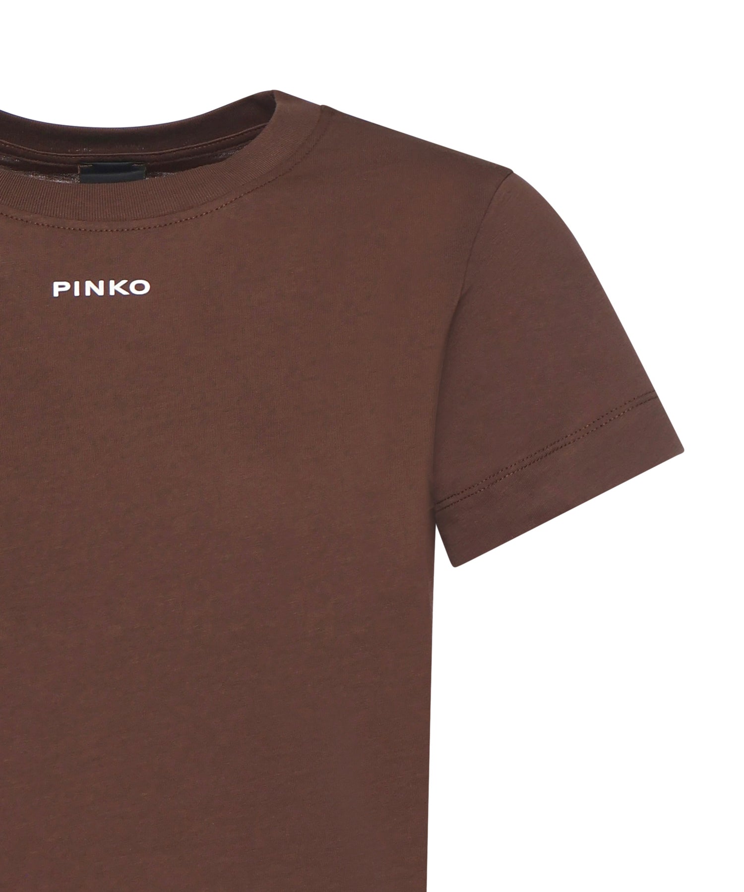 T-shirt con logo lettering 100373 A34FL78 PINKO 