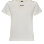 T-shirt con logo lettering 100373 A34FZ05 PINKO 
