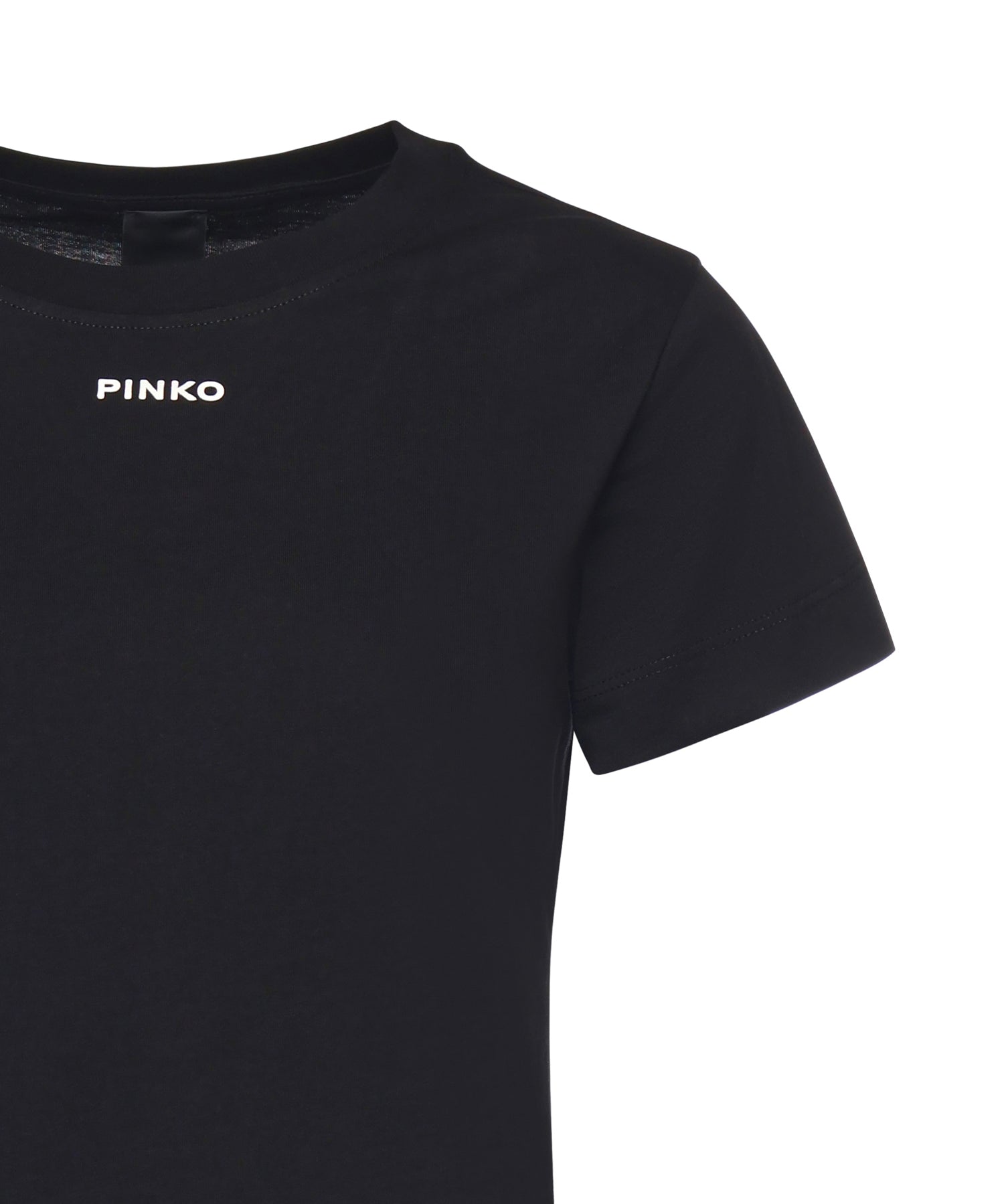 T-shirt con logo lettering<BR/> 100373 A34FZ99 PINKO 