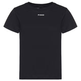 T-shirt con logo lettering<BR/> 100373 A34FZ99 PINKO 
