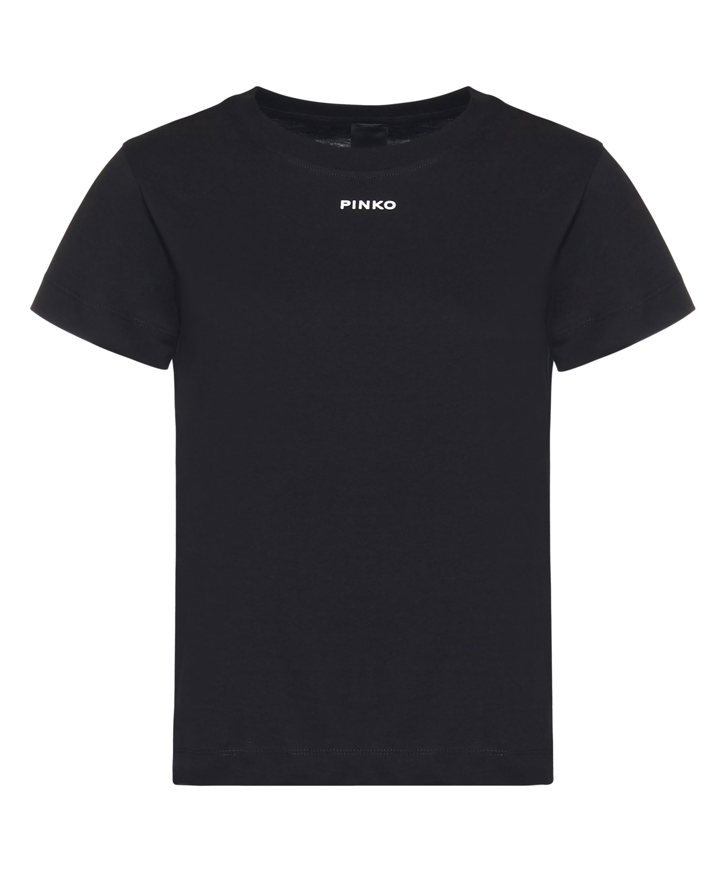 T-shirt con logo lettering<BR/> 100373 A34FZ99 PINKO 