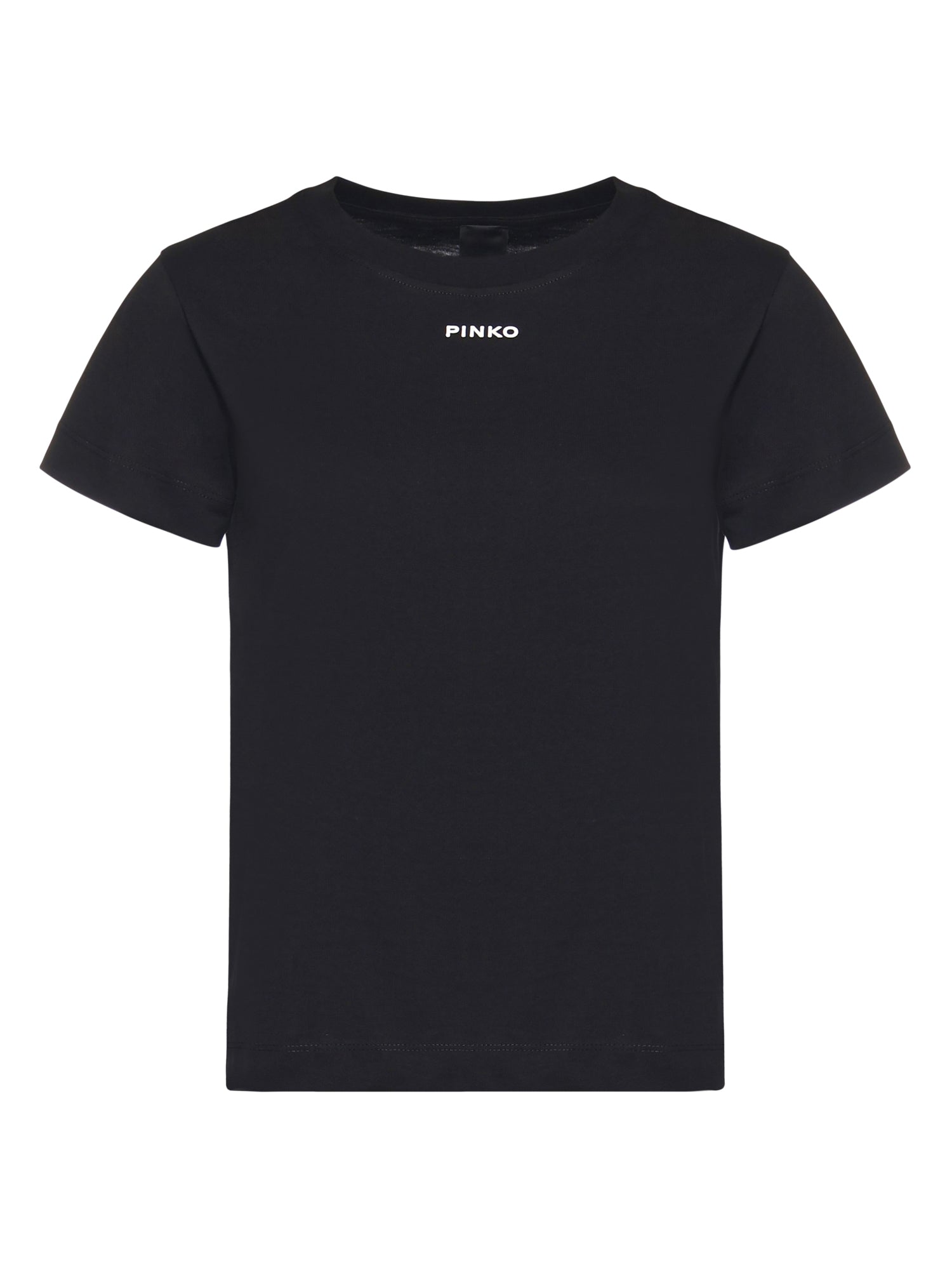 T-shirt con logo lettering<BR/> 100373 A34FZ99 PINKO 