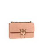 Borsa a tracolla media Love Bag One in pelle stampa coccodrillo 100941 A2YWQ36Q PINKO 