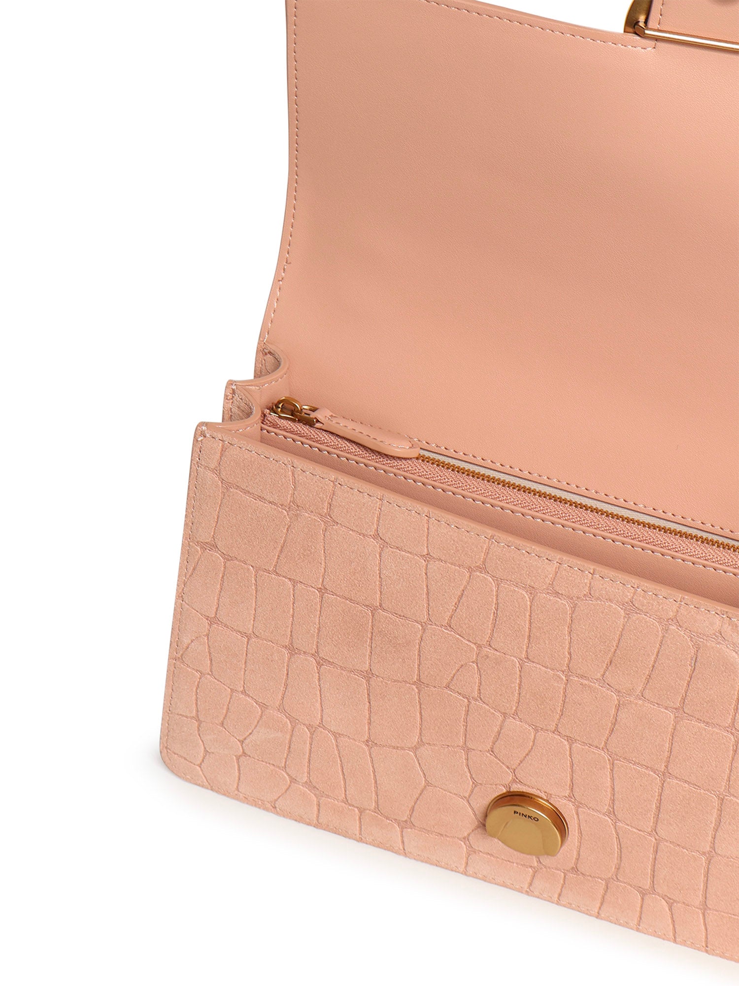 Borsa a tracolla media Love Bag One in pelle stampa coccodrillo 100941 A2YWQ36Q PINKO 