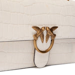 Borsa a tracolla media Love Bag One in pelle stampa coccodrillo 100941 A2YWZ15Q PINKO 