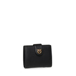 Portafoglio in pelle con logo 102840 A0F1Z99Q PINKO 