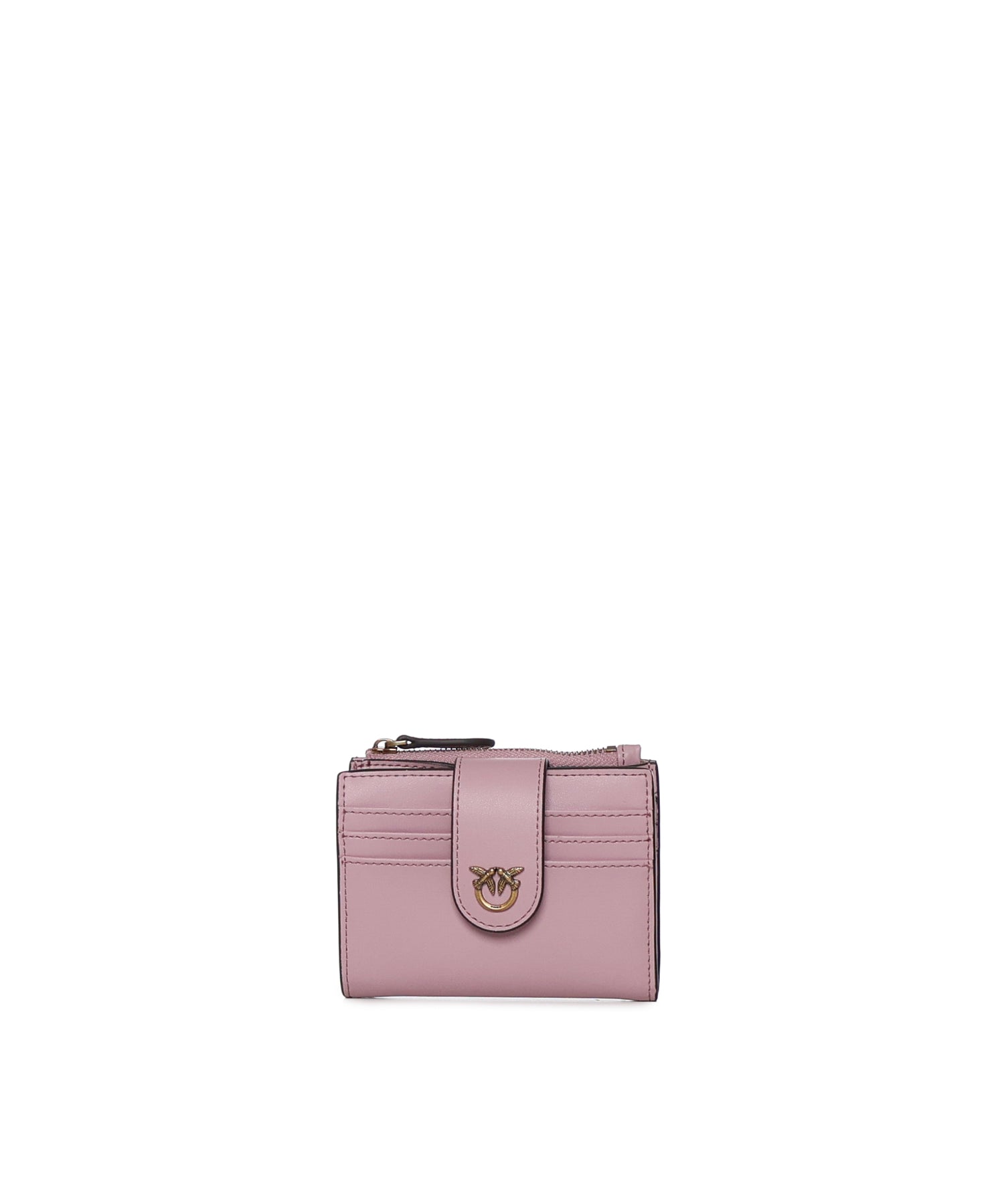 Portafoglio in pelle con logo<BR/> 103610 A0F1P26Q PINKO 
