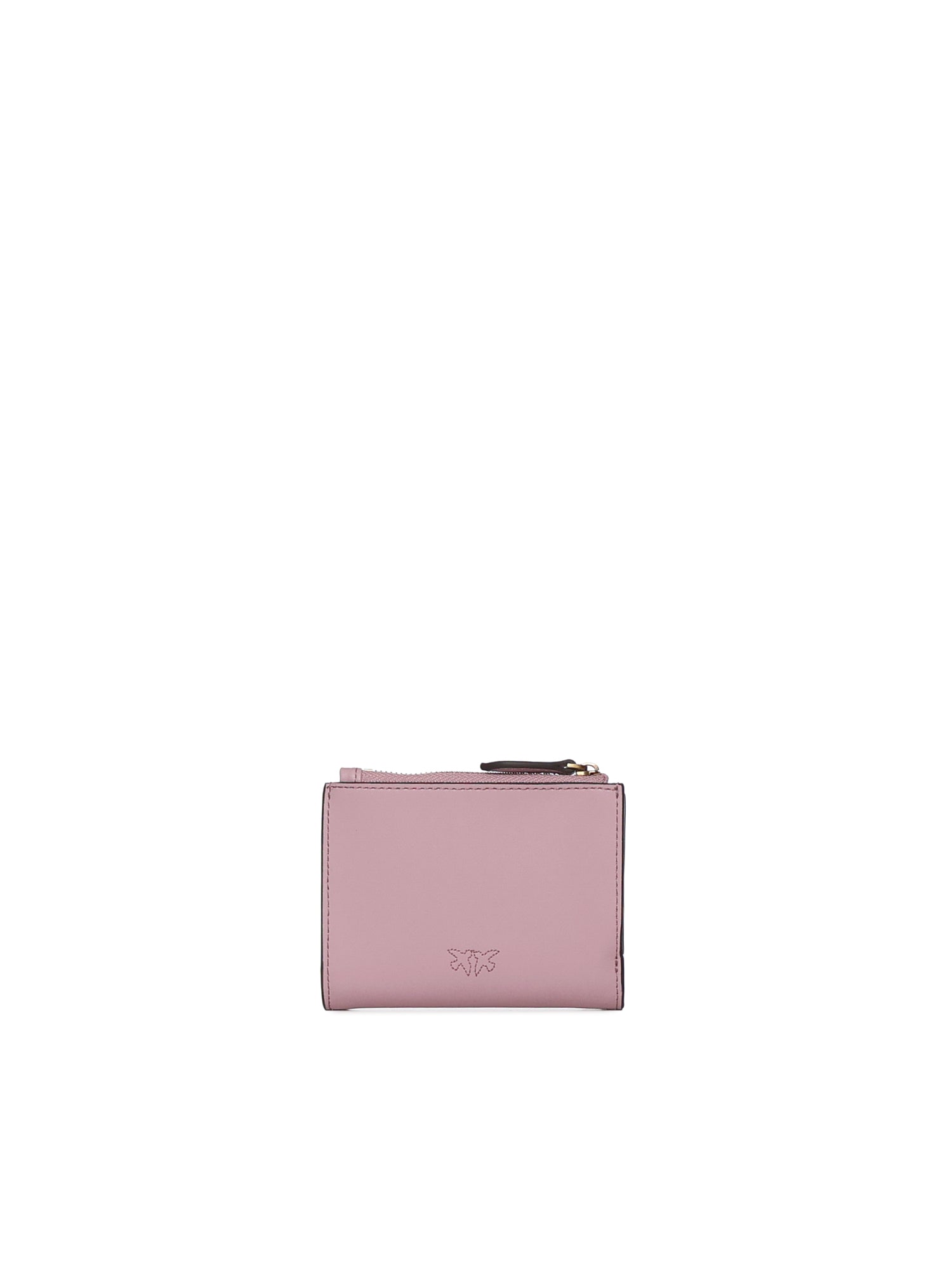 Portafoglio in pelle con logo<BR/> 103610 A0F1P26Q PINKO 