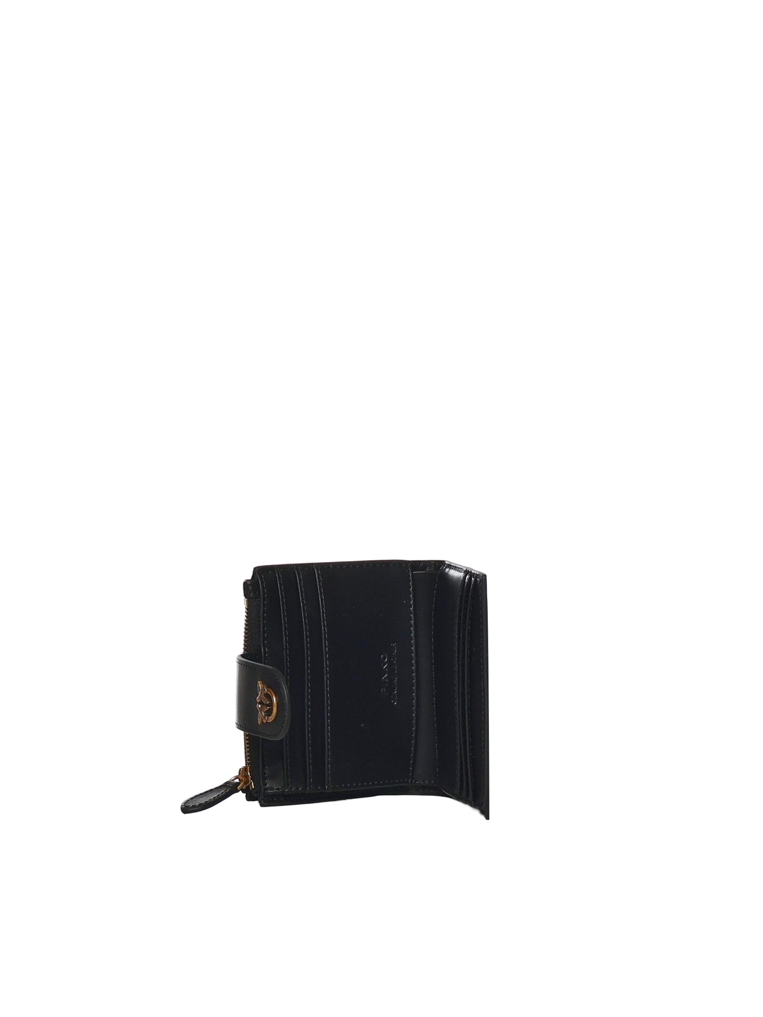 Portafoglio in pelle con logo<BR/> 103610 A0F1Z99Q PINKO 