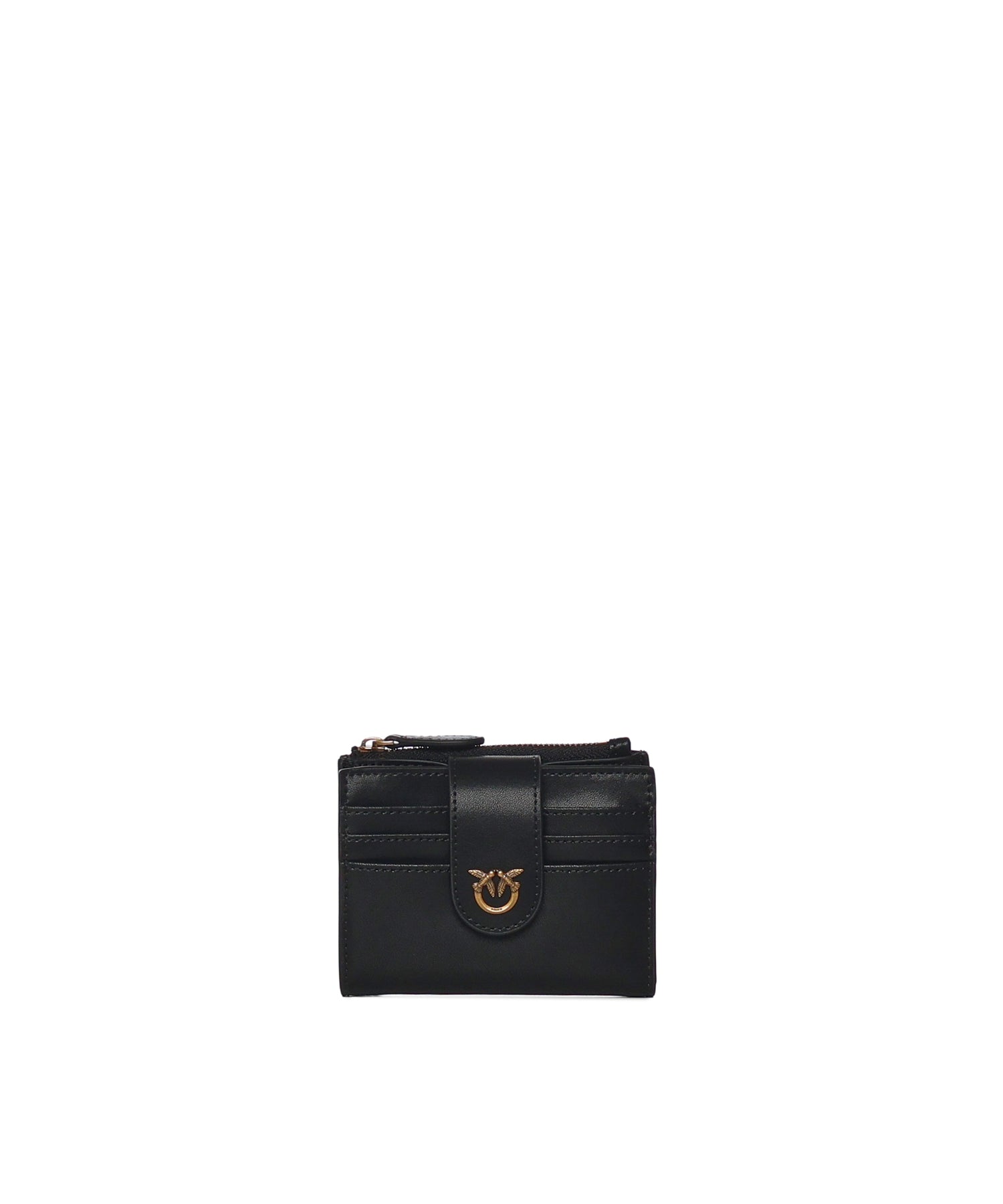 Portafoglio in pelle con logo<BR/> 103610 A0F1Z99Q PINKO 