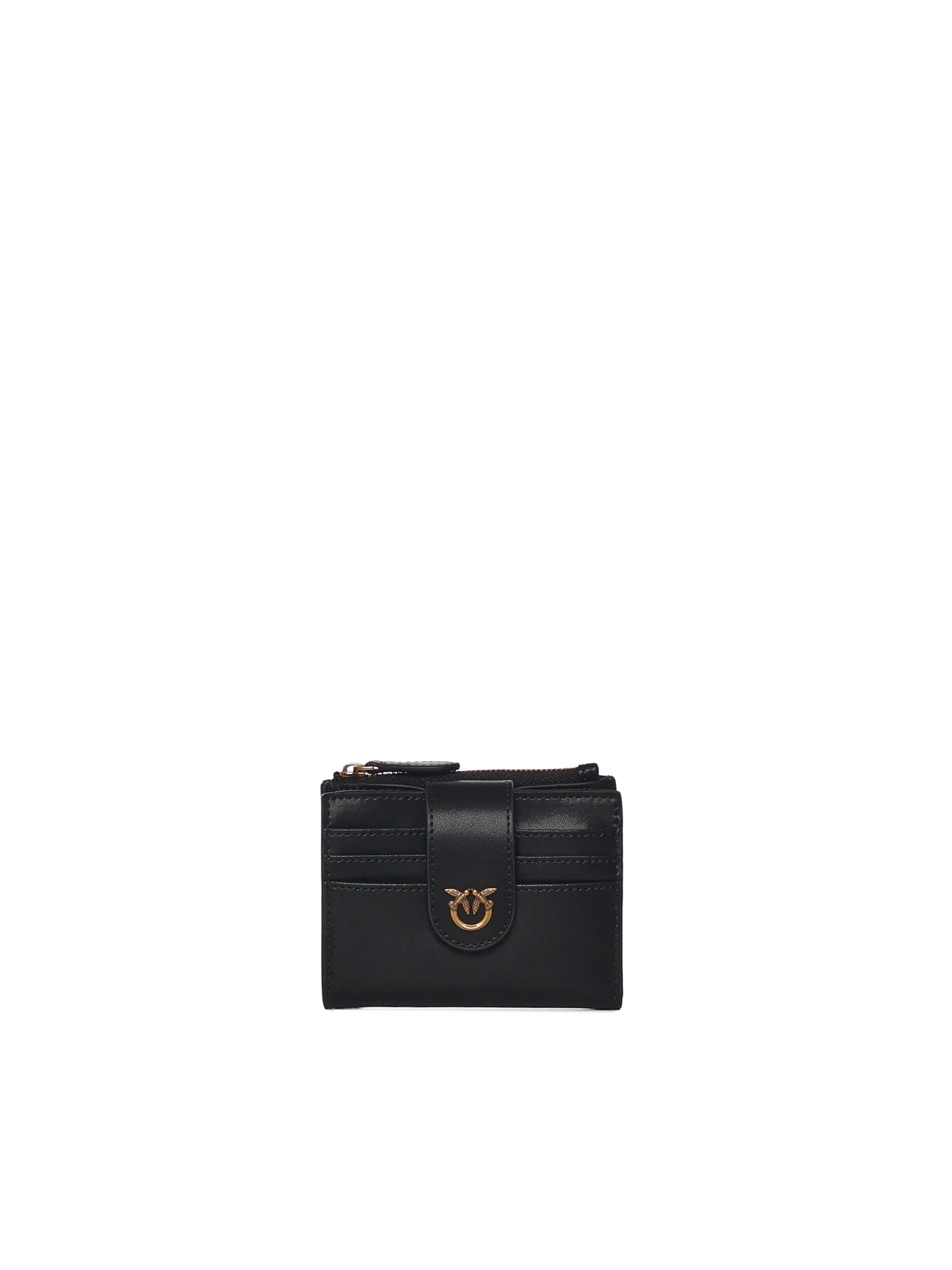 Portafoglio in pelle con logo<BR/> 103610 A0F1Z99Q PINKO 
