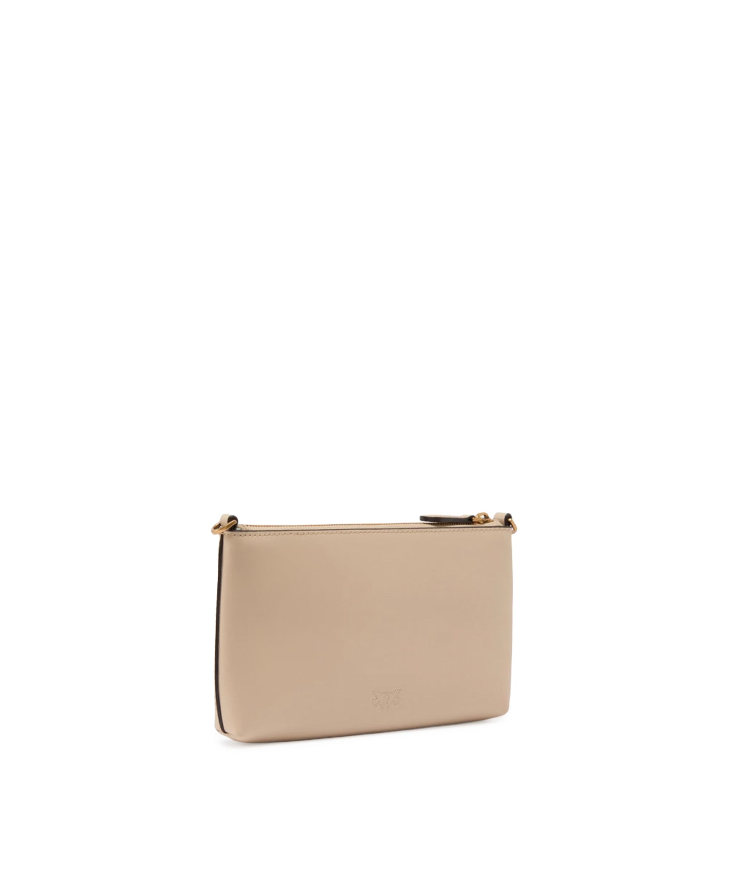 Pochette piatta in pelle con logo Love Birds 104277 A0F1C50Q PINKO 