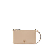 Pochette piatta in pelle con logo Love Birds 104277 A0F1C50Q PINKO 