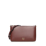 Pochette piatta in pelle con logo Love Birds 104277 A0F1R49Q PINKO 