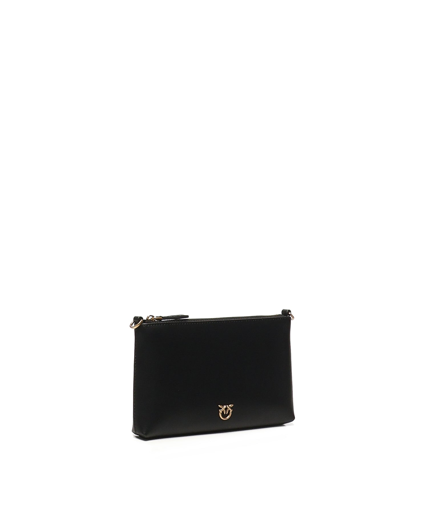 Pochette piatta in pelle con logo Love Birds 104277 A0F1Z99Q PINKO 