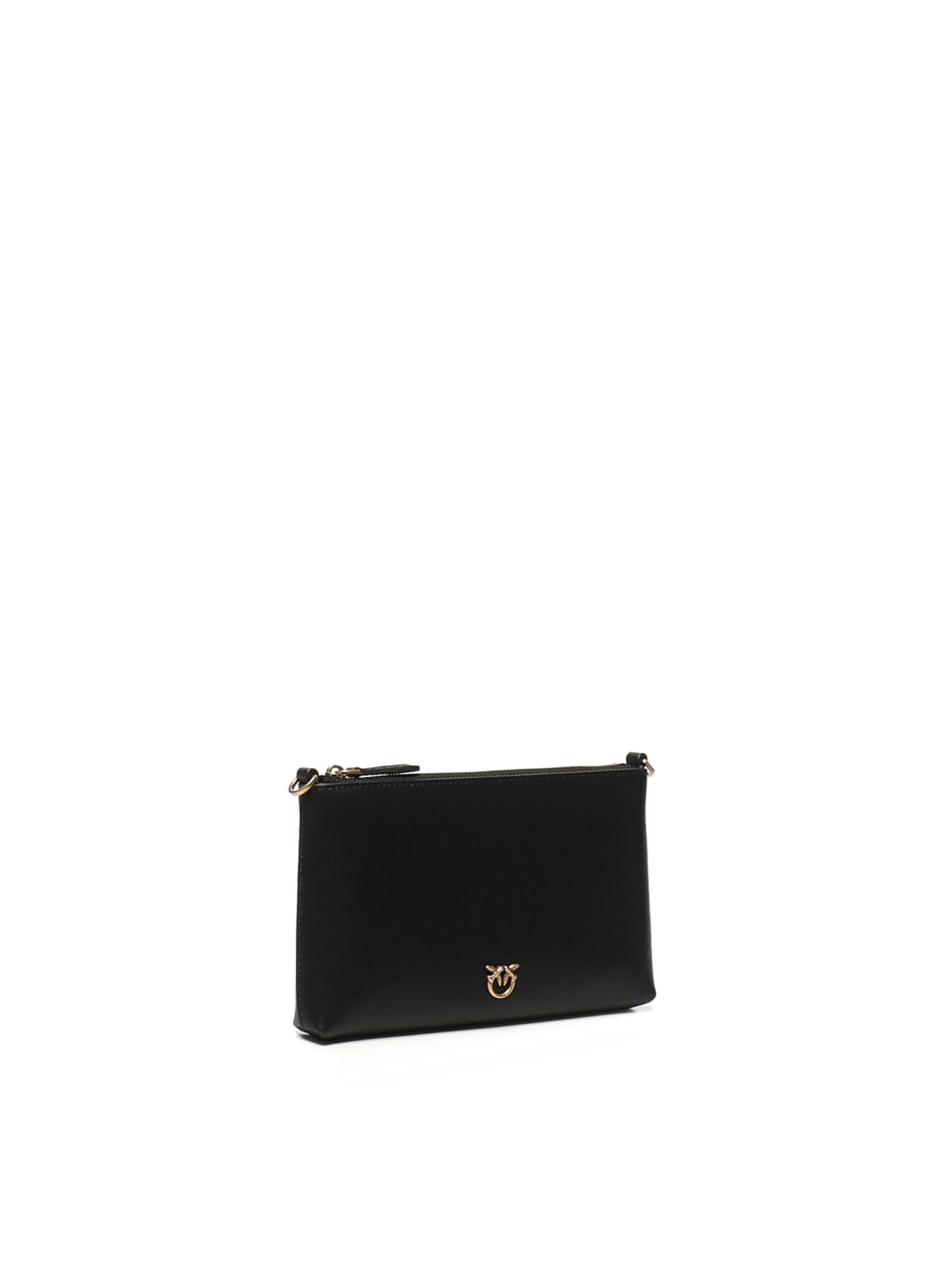 Pochette piatta in pelle con logo Love Birds 104277 A0F1Z99Q PINKO 
