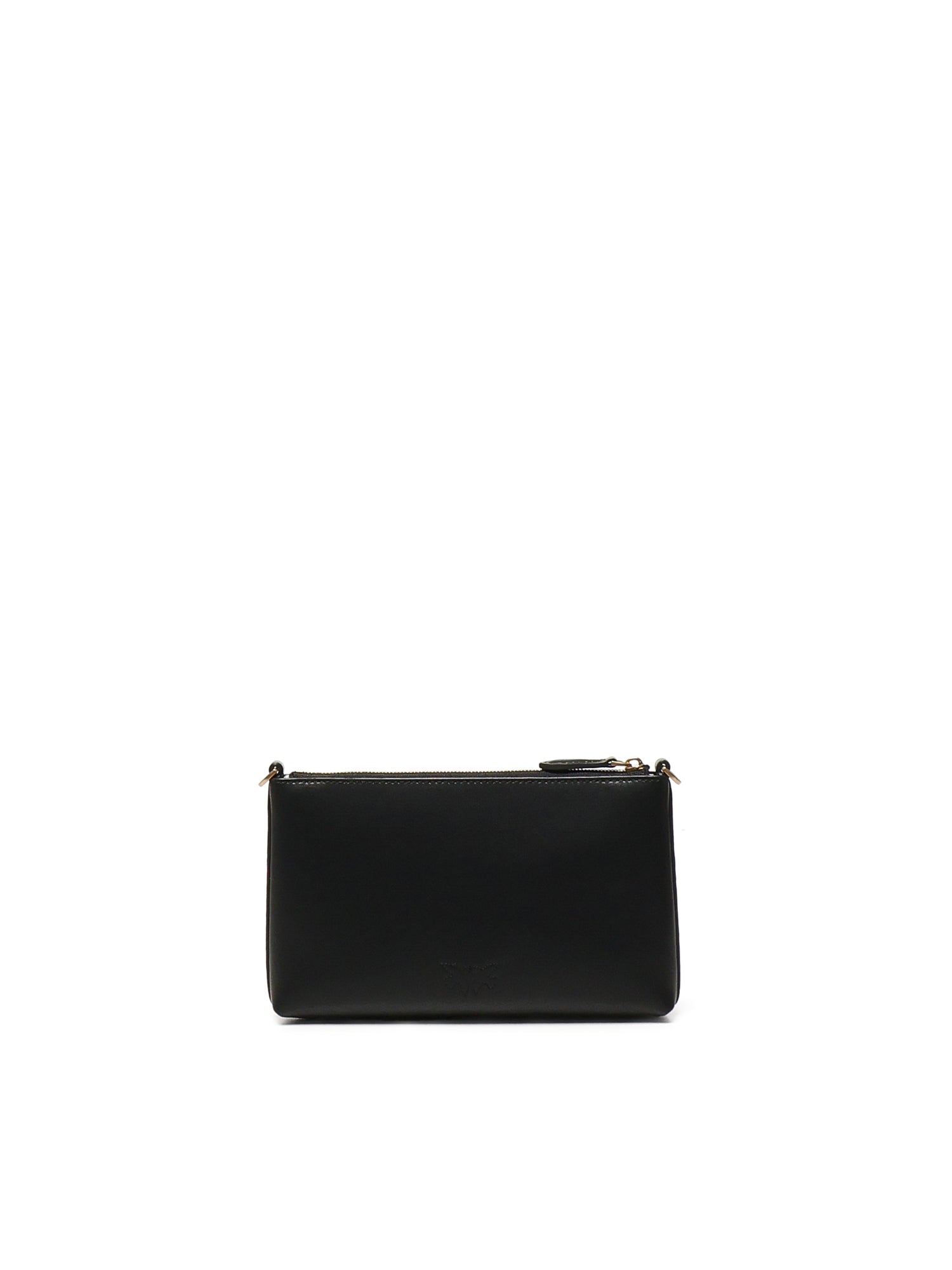Pochette piatta in pelle con logo Love Birds 104277 A0F1Z99Q PINKO 